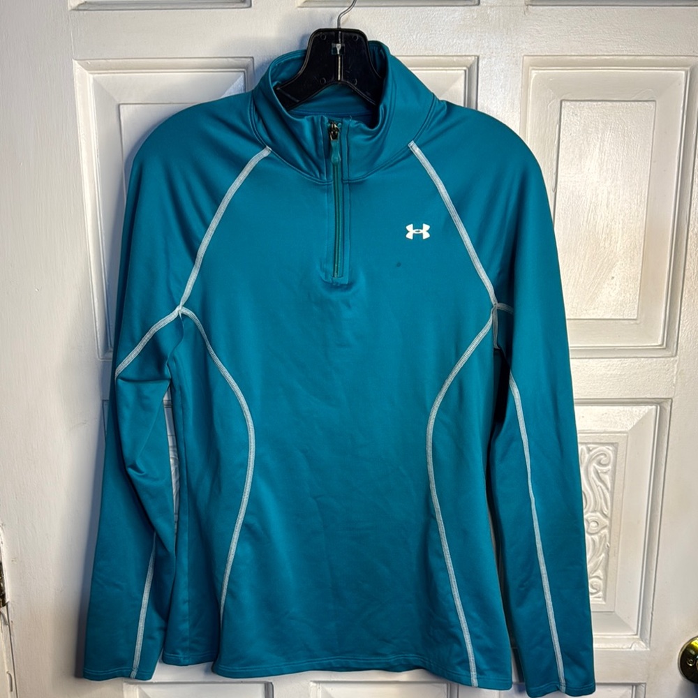 Under Armour Semi-Fitted Blue Half-Zip Pullover